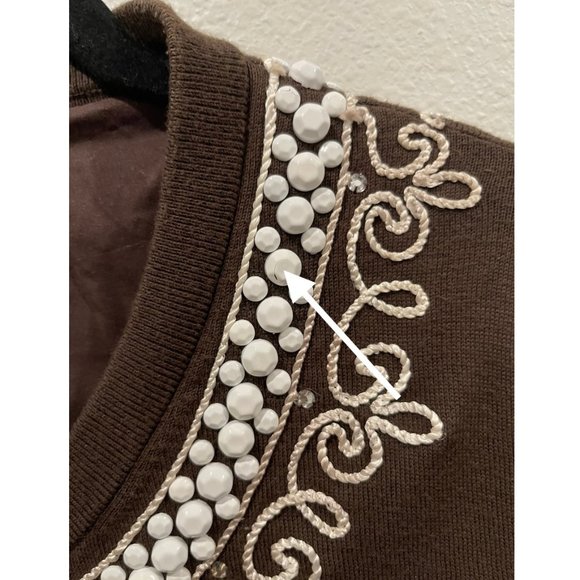 KATE SPADE Beaded Brown Cardigan - Picture 7 of 7